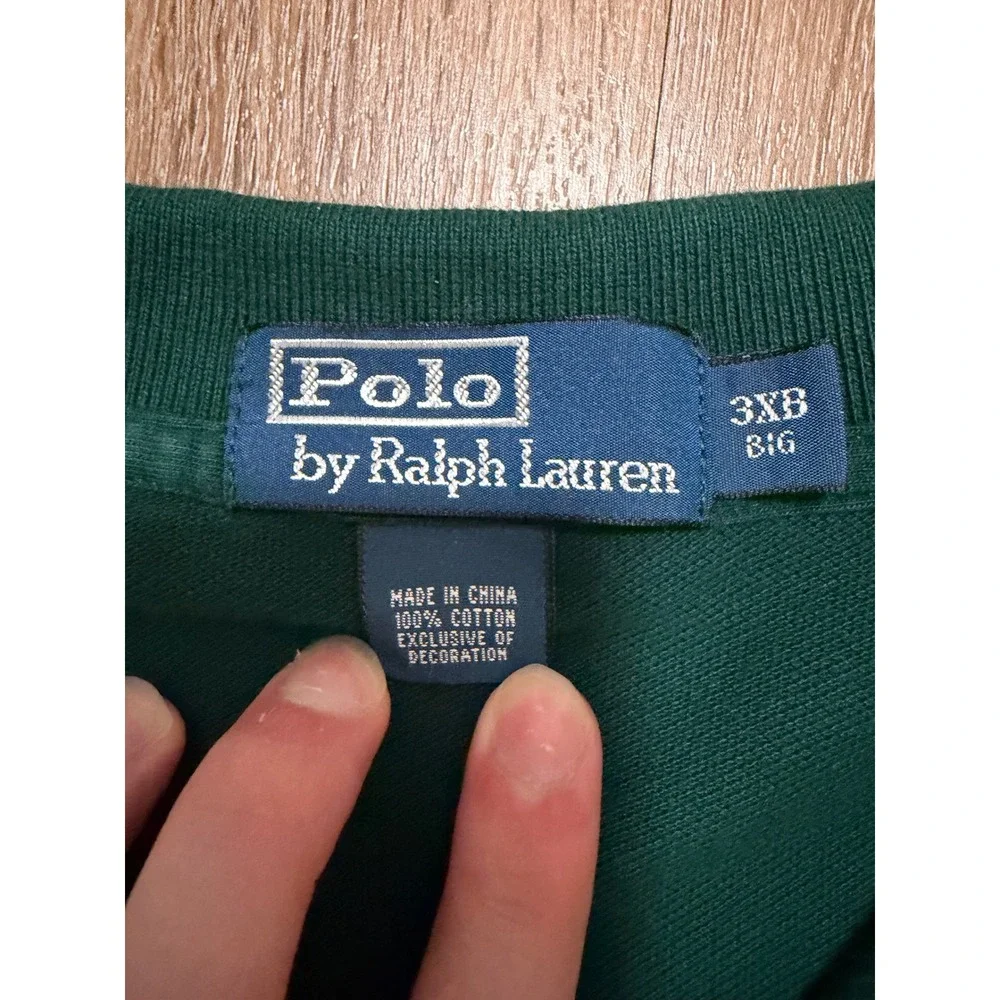 Polo Ralph Lauren Mens 3XB Big Forest Green Red Pony Cotton Pique Polo Shirt